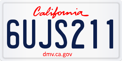 CA license plate 6UJS211