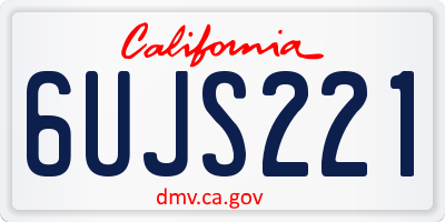 CA license plate 6UJS221