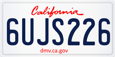 CA license plate 6UJS226