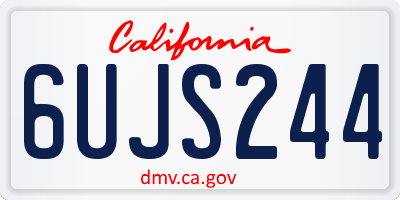 CA license plate 6UJS244
