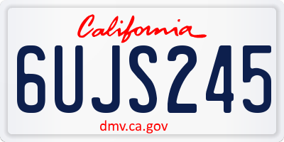 CA license plate 6UJS245