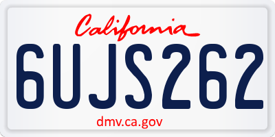 CA license plate 6UJS262