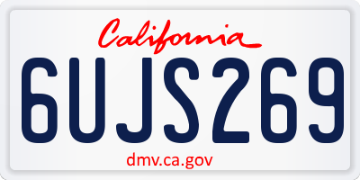 CA license plate 6UJS269