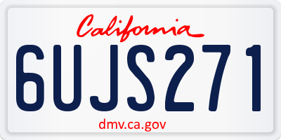 CA license plate 6UJS271
