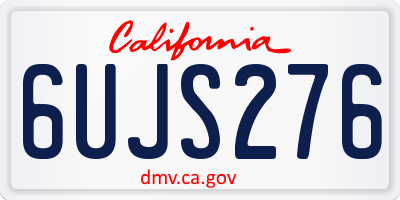CA license plate 6UJS276