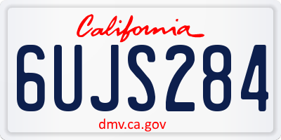 CA license plate 6UJS284