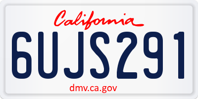 CA license plate 6UJS291