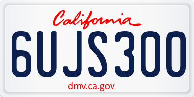 CA license plate 6UJS300