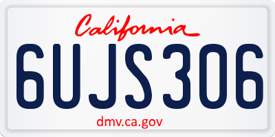 CA license plate 6UJS306