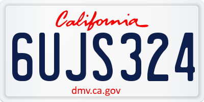 CA license plate 6UJS324