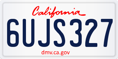 CA license plate 6UJS327