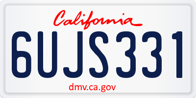 CA license plate 6UJS331