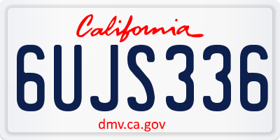CA license plate 6UJS336