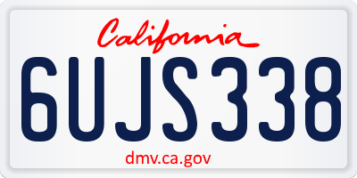 CA license plate 6UJS338