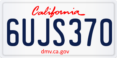 CA license plate 6UJS370