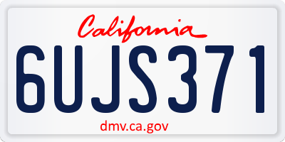 CA license plate 6UJS371