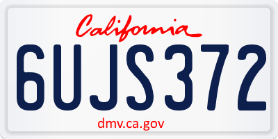 CA license plate 6UJS372