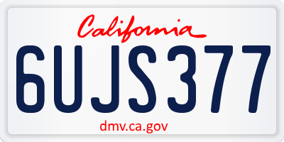 CA license plate 6UJS377