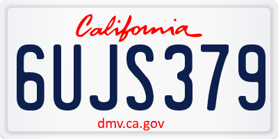 CA license plate 6UJS379