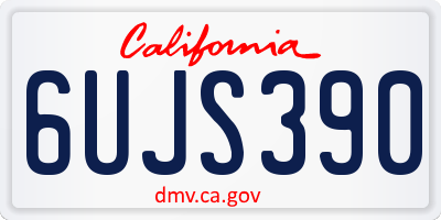 CA license plate 6UJS390
