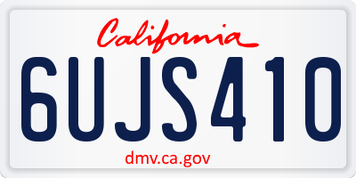 CA license plate 6UJS410