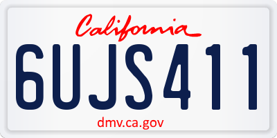 CA license plate 6UJS411