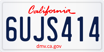 CA license plate 6UJS414