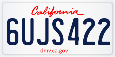 CA license plate 6UJS422
