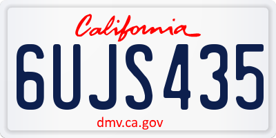 CA license plate 6UJS435