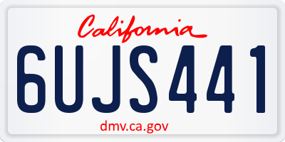 CA license plate 6UJS441