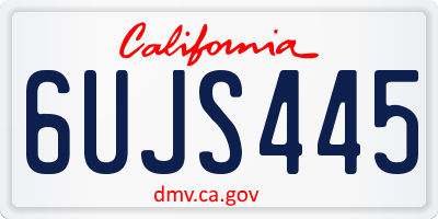CA license plate 6UJS445