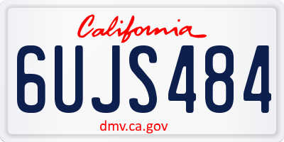 CA license plate 6UJS484