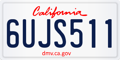 CA license plate 6UJS511
