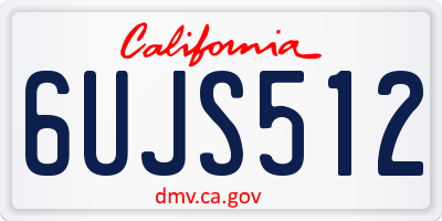 CA license plate 6UJS512