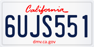 CA license plate 6UJS551