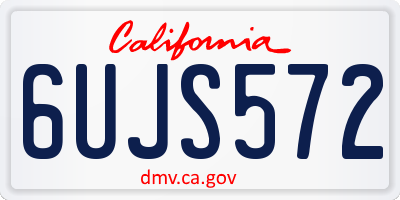 CA license plate 6UJS572