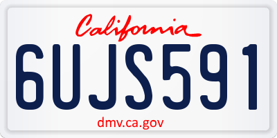 CA license plate 6UJS591