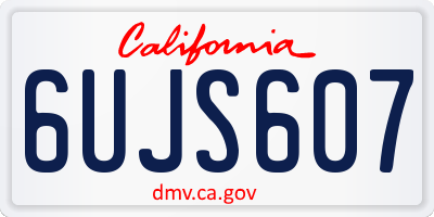 CA license plate 6UJS607