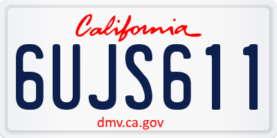 CA license plate 6UJS611