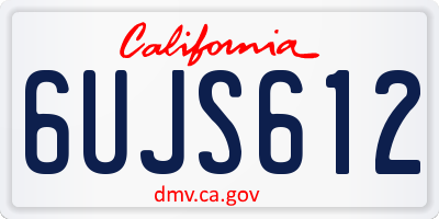 CA license plate 6UJS612
