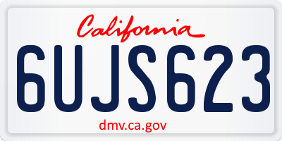CA license plate 6UJS623