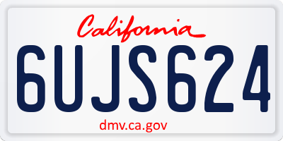 CA license plate 6UJS624