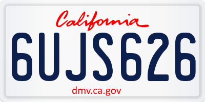CA license plate 6UJS626