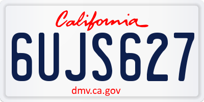 CA license plate 6UJS627