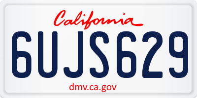 CA license plate 6UJS629