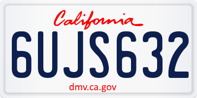 CA license plate 6UJS632