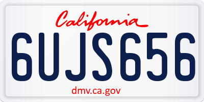CA license plate 6UJS656