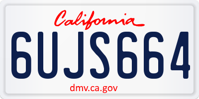 CA license plate 6UJS664
