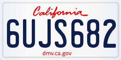 CA license plate 6UJS682