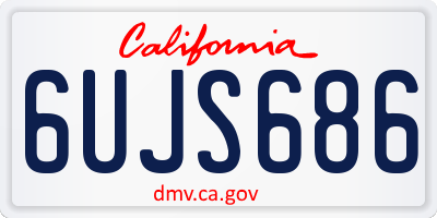 CA license plate 6UJS686